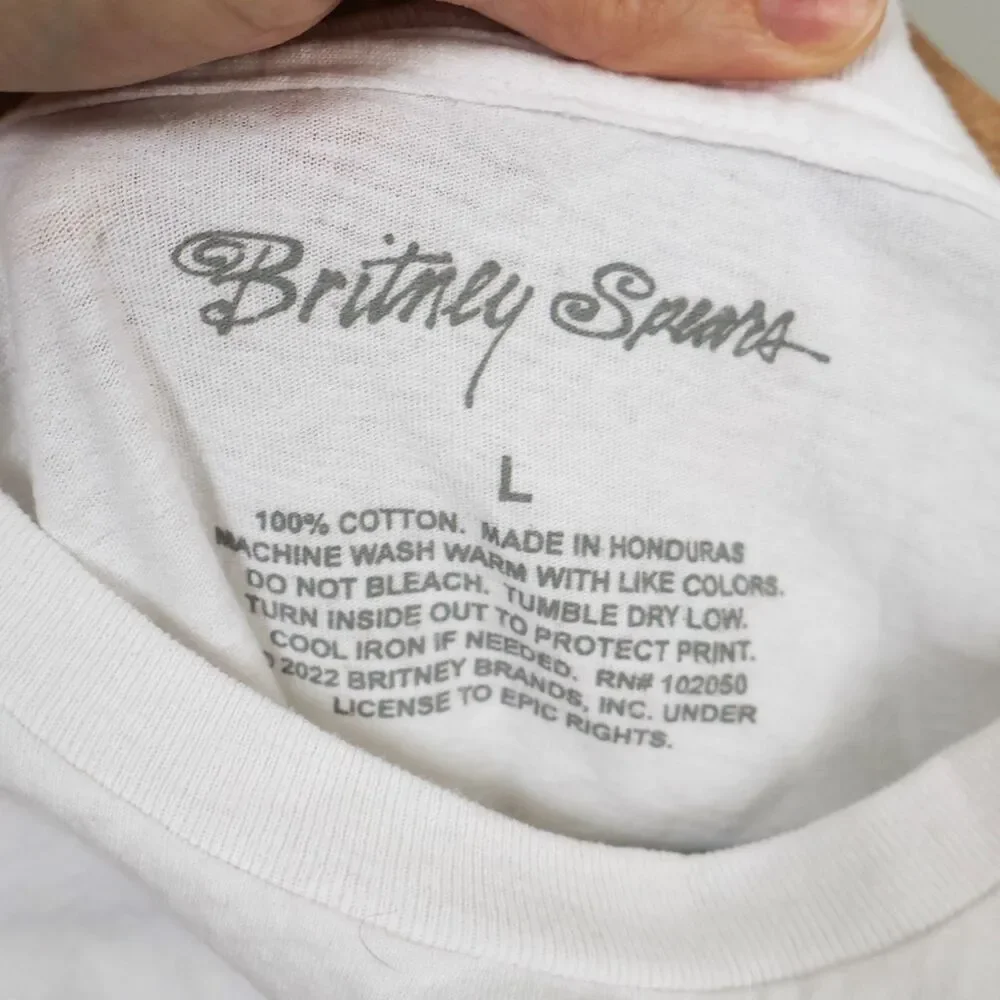 Britney Spears Official Merch Vintage Faded Graphic Tee T-Shirt Large - Picture 4 of 8